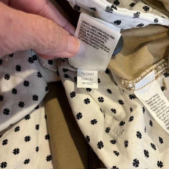 Lucky Brand Men's Chino Khaki Shorts Tan Lucky You Size 32 - Picture 9 of 11